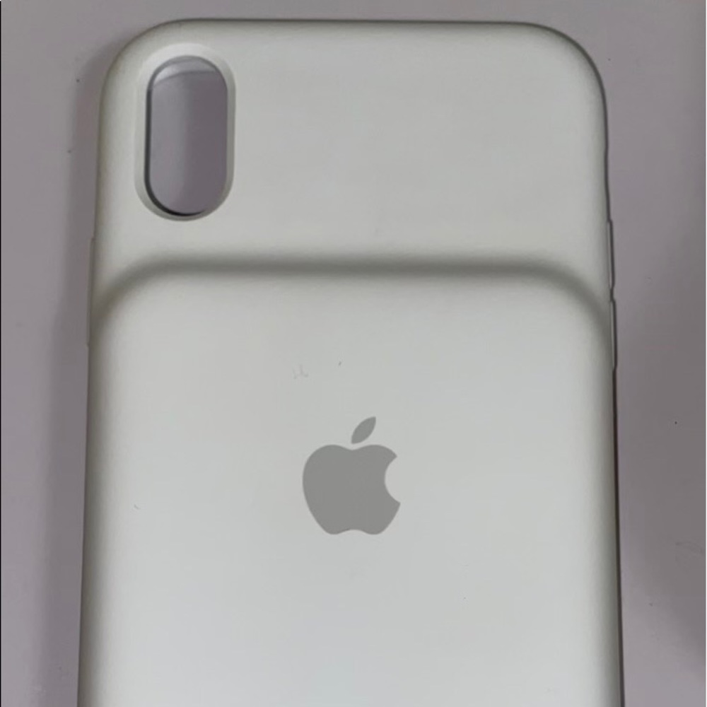White iPhone XR apple charging case